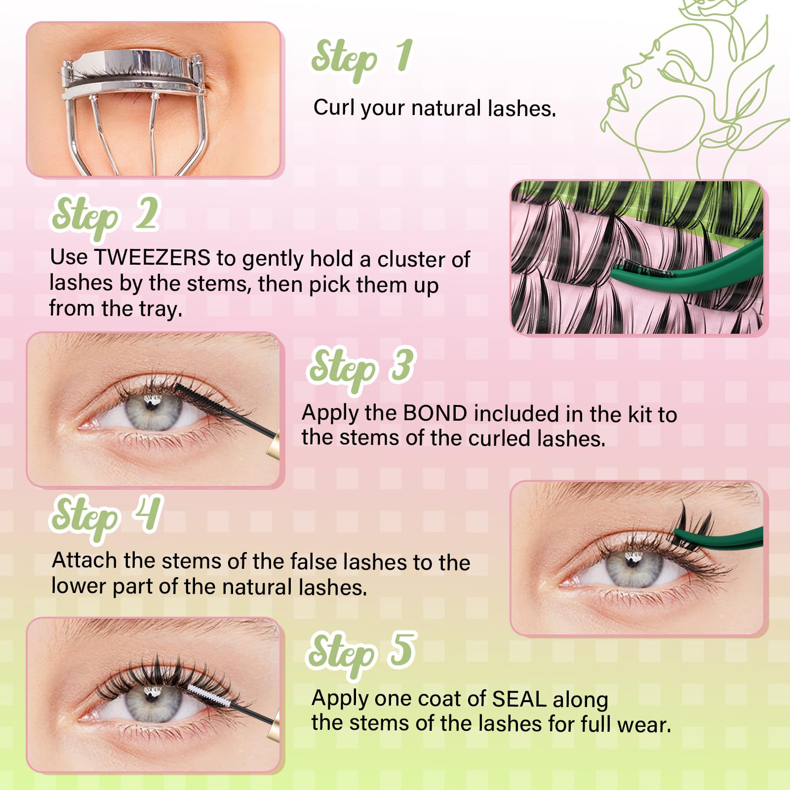 KEYYOU Fairy Venus kit full collection image illustrates all components for convenient at-home lash styling