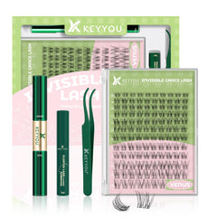 KEYYOU Fairy Venus lash clusters kit packaging highlights value and premium quality for at-home lash DIY