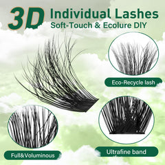 KEYYOU LASH 100D D Curl 9-18mm mix on display.