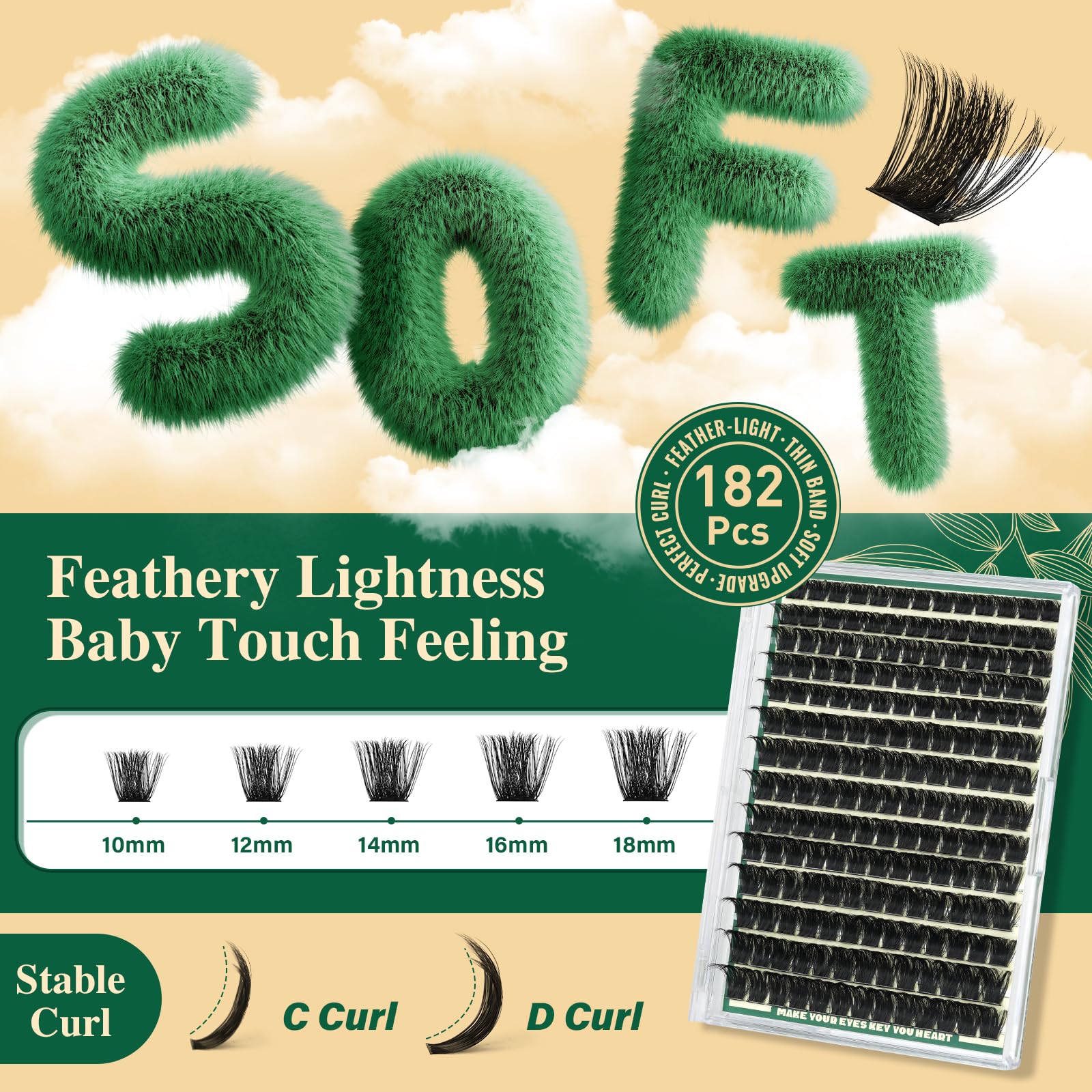 KEYYOU lash applicator tool for precise, clean placement.