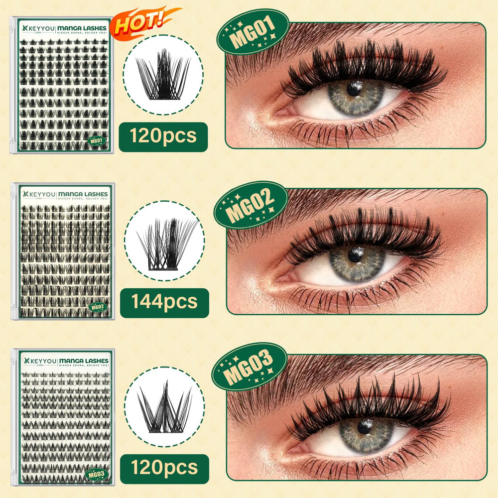 KEYYOU LASH 8-18mm lengths offer versatile options from natural to dramatic