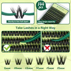KEYYOU Lashes with 8-18mm mix lengths offering versatile styling options.