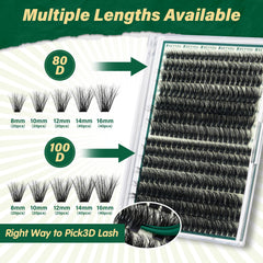 Complete KEYYOU DIY Lash Clusters Kit for personal beauty enhancements.