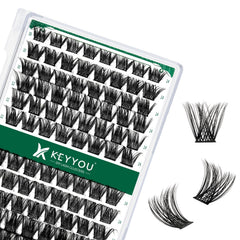 KEYYOU lash clusters tray 96pcs for quick volume and cost efficiency.