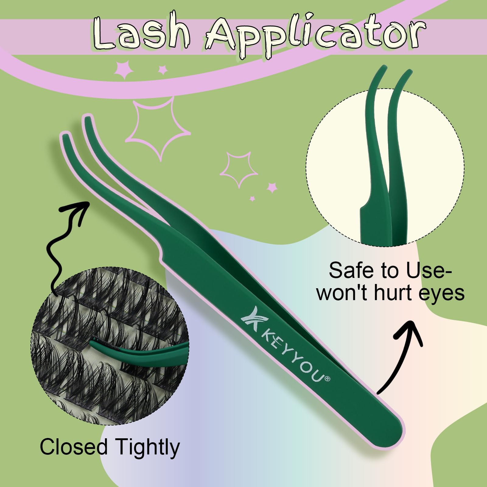 KEYYOU LASH DIY at-home kit-ready for beginners to practice lash application.