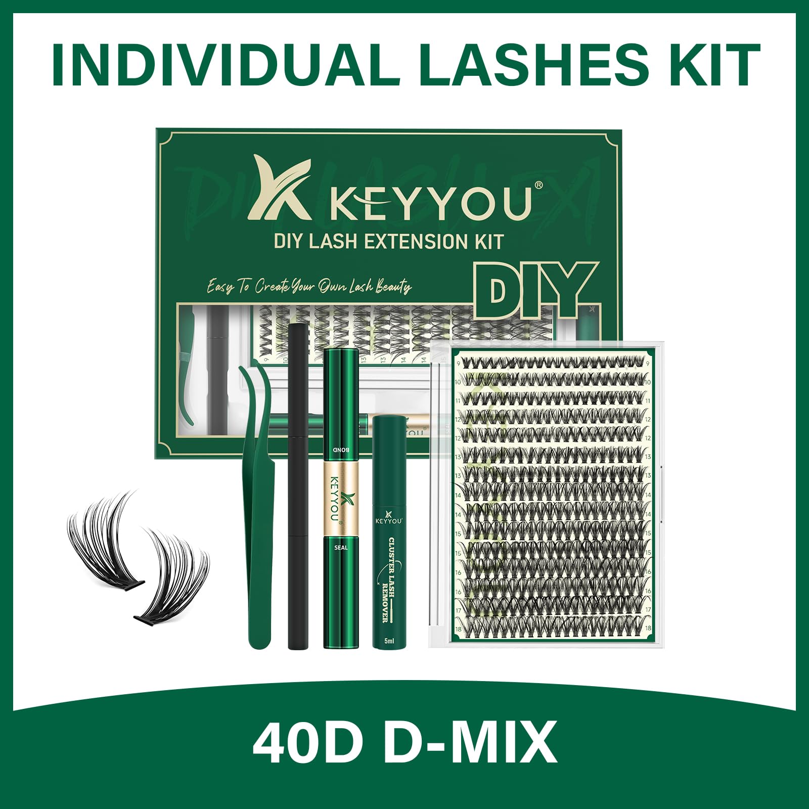 KEYYOU DIY lash result showcasing feather-light volume and comfort
