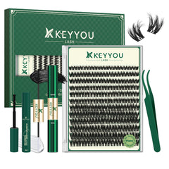KEYYOU LASH Flora Clusters Kit packaging highlights easy at-home DIY lash solution.