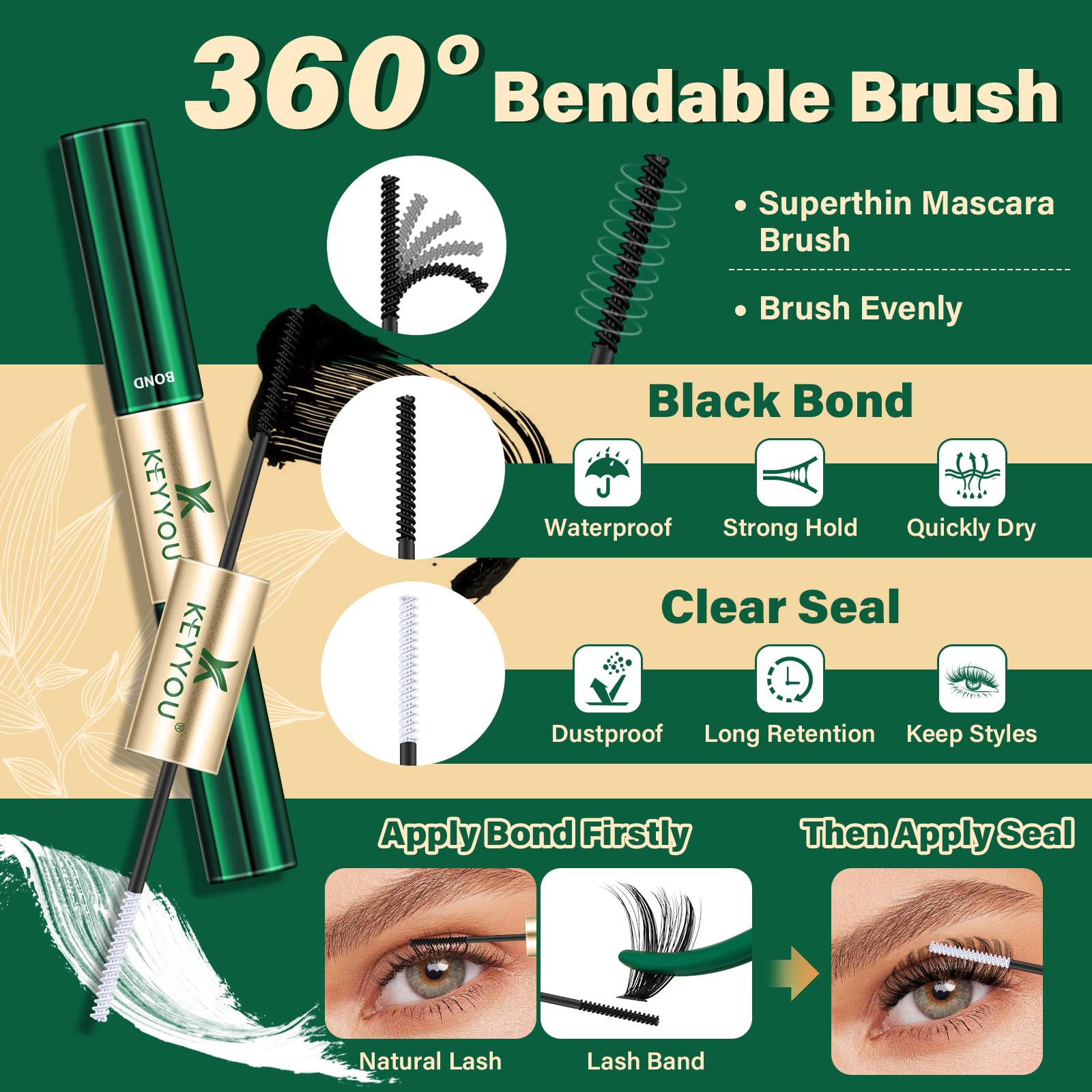 KEYYOU lash remover for clean, gentle removal.