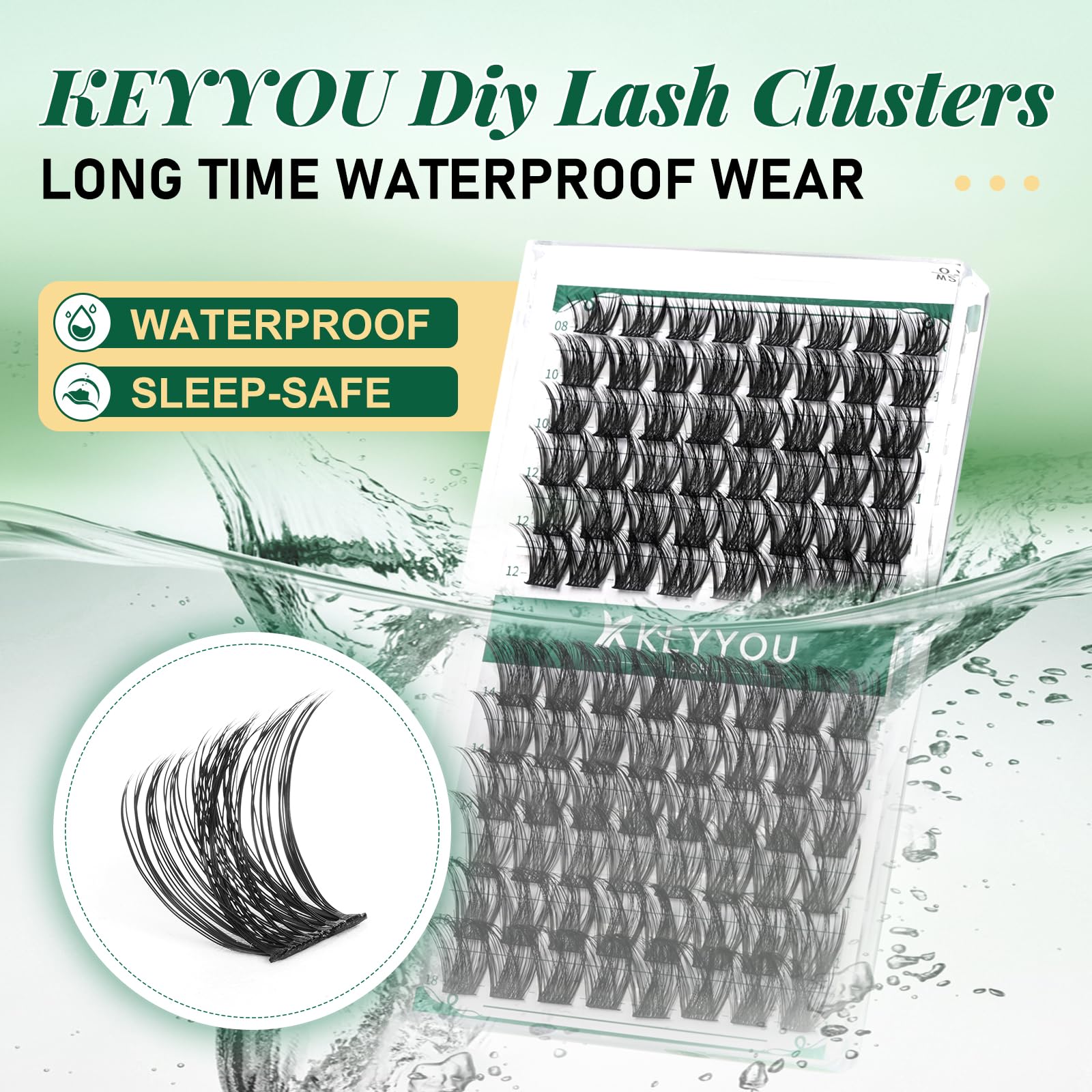 KEYYOU Y01 C-14mm clusters close-up ideal for natural to dramatic blends.