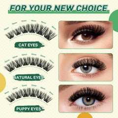 KEYYOU Y02 kit dense cluster lashes arrangement highlights varied lengths for custom styles