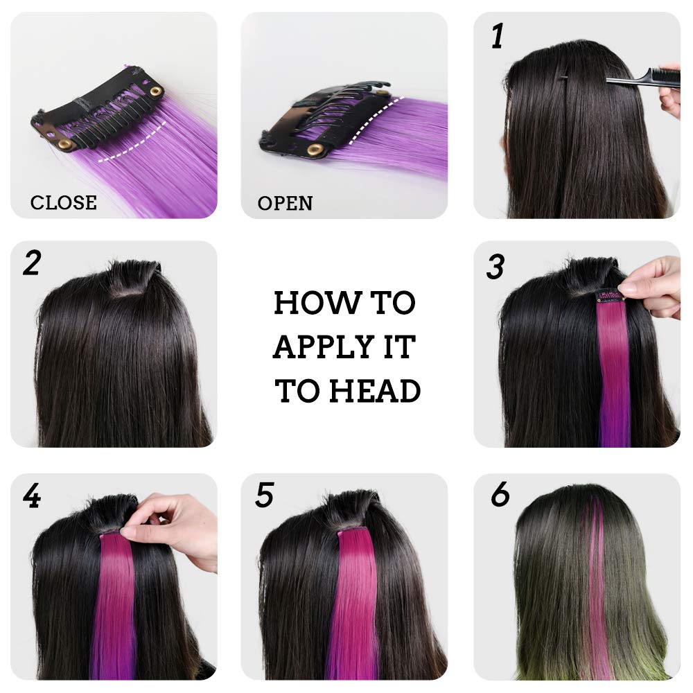 KGBFASS blue clip-in extensions for bright color refresh