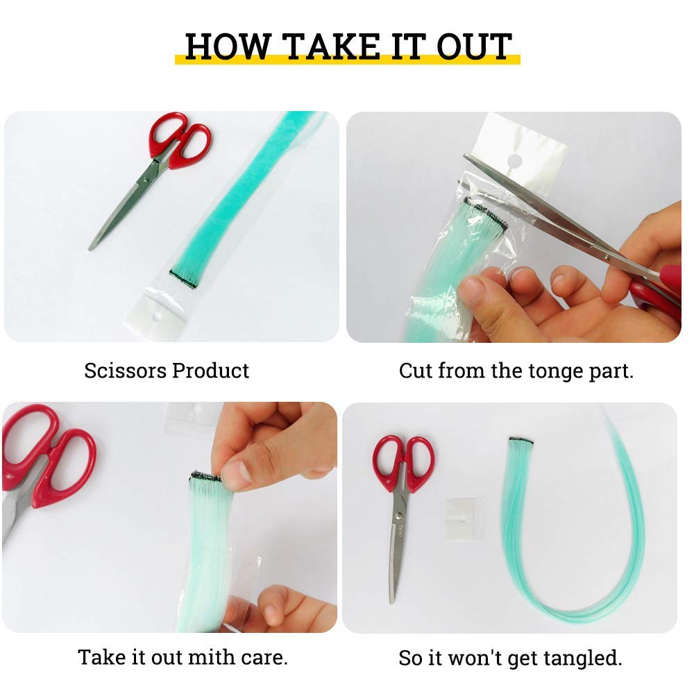 KGBFASS styled-look clip-in extensions showing length and volume