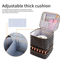 KGMCARE checkered black design adds stylish, portable manicure organization
