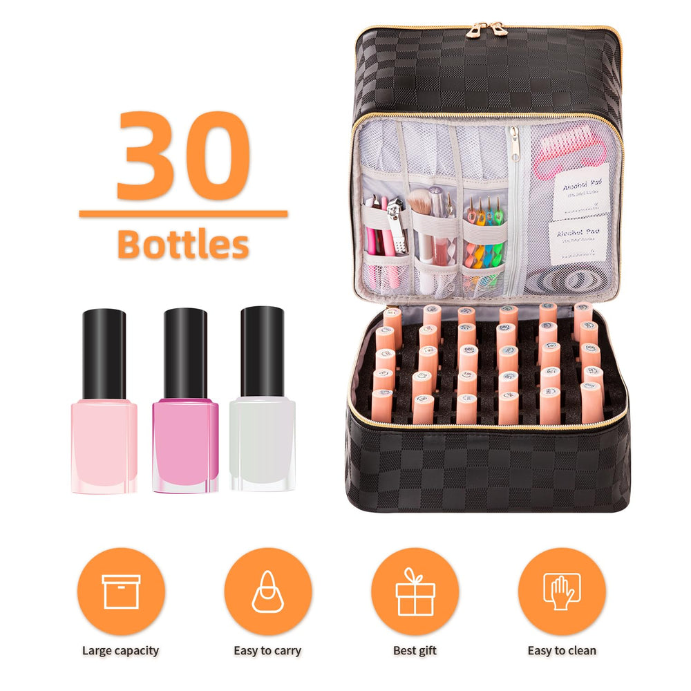 KGMCARE double-layer nail dryer case protects bottles during transport