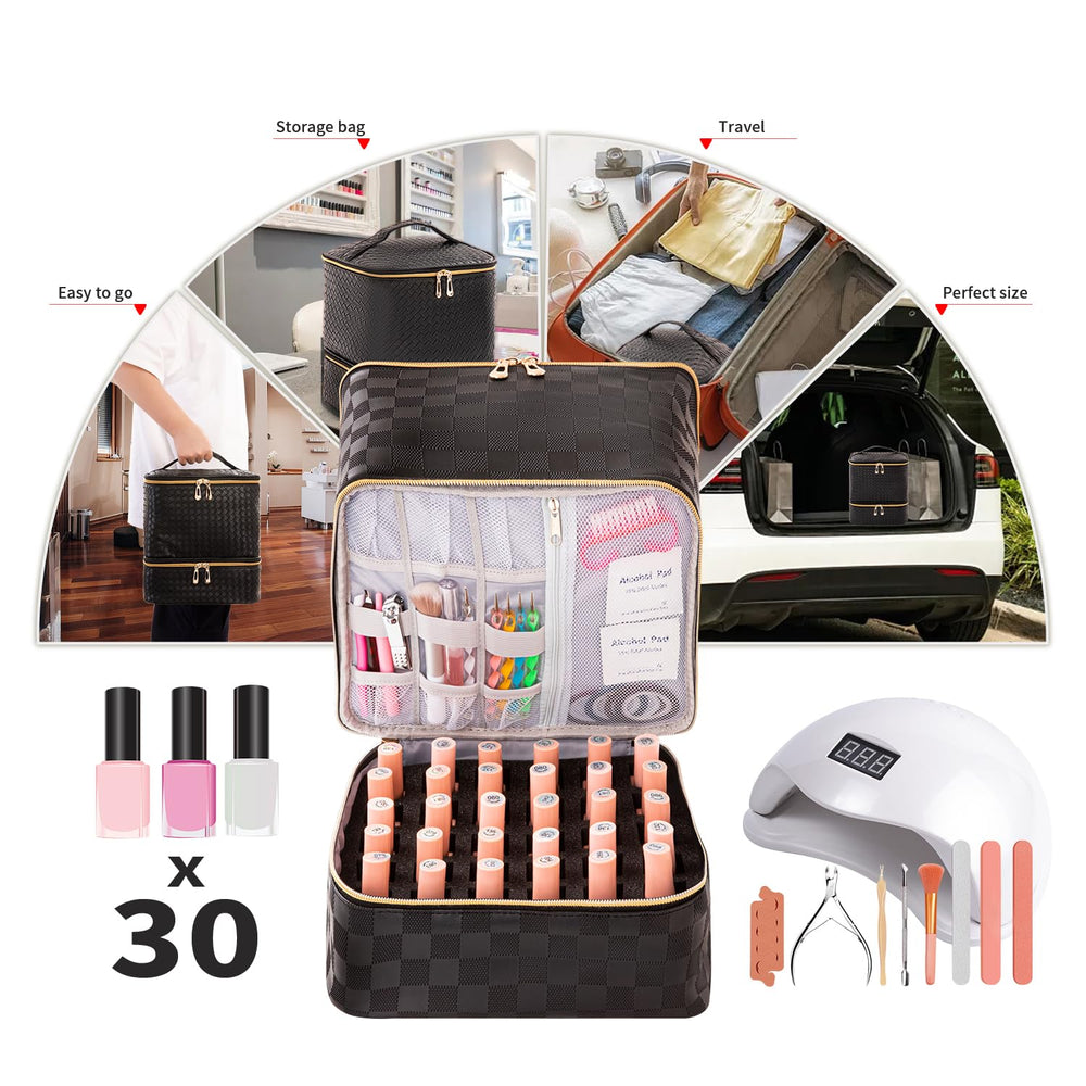 KGMCARE UV light nail lamp case keeps gel nails neatly on the go