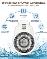 KGV Electric Shower Brush 360 degree rotation for thorough back exfoliation