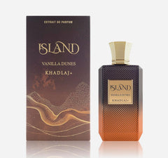 Khadlaj Island Vanilla Dunes Extrait bottle—long-lasting fragrance for daily wear.
