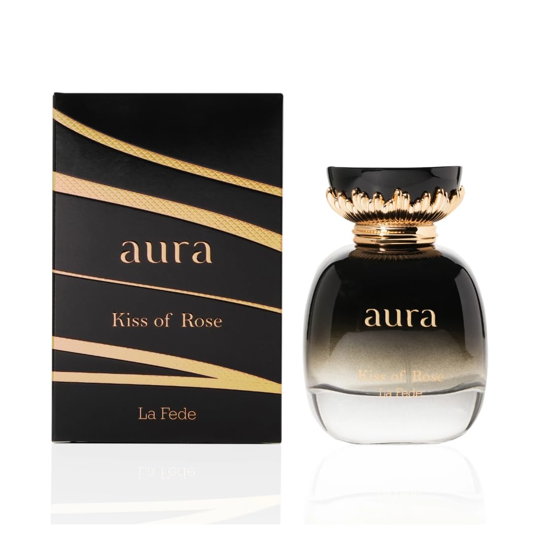 KHADLAJ PERFUMES La Fede Aura Kiss of Rose bottle for everyday elegance