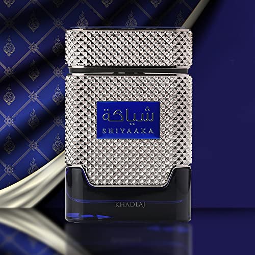 KHADLAJ SHIYAAKA BLUE flacon front view conveys premium style.