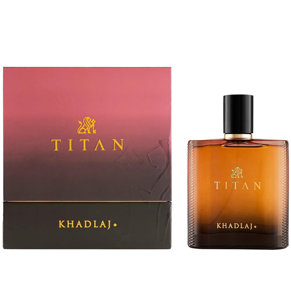 Khadlaj Titan base notes showcase amber and vanilla for warm, lasting elegance