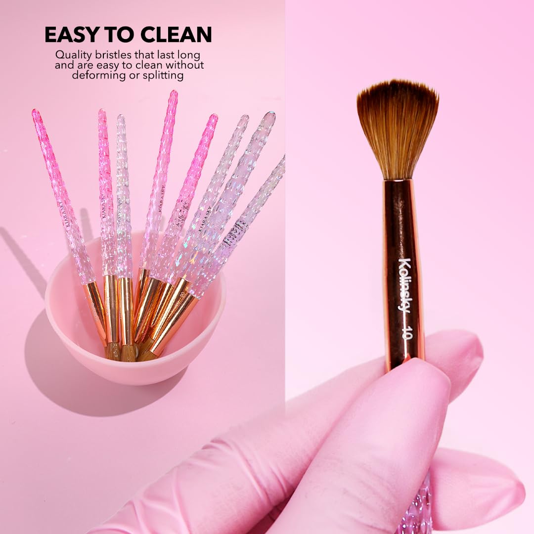 Kiara Sky acrylic brush 12 acetone resistant base for durability in studio work.