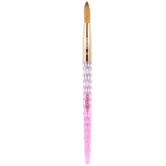 Kiara Sky acrylic brush 12 pink with ergonomic design for precise application.