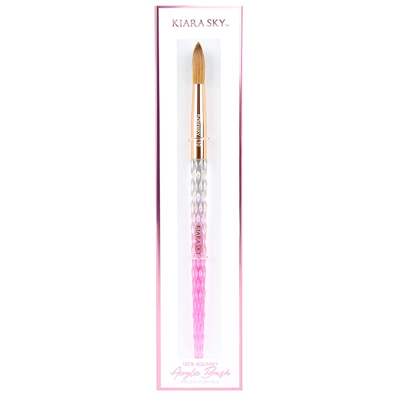 Kiara Sky crystal-cut pink handle improves grip during detailed nail art.