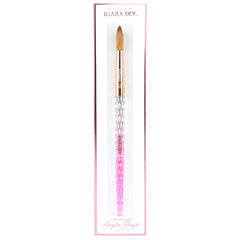 Kiara Sky crystal-cut pink handle improves grip during detailed nail art.