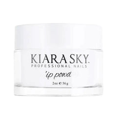 Kiara Sky Dip Powder Essentials Clear bottle close-up for nail enhancements.