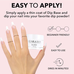 Kiara Sky Clear dip powder jar showing encapsulation-ready formula.
