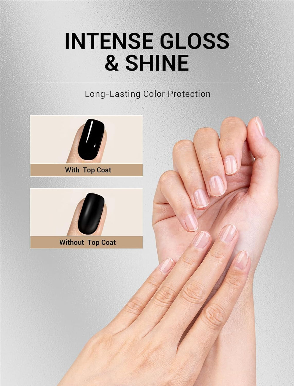 Kiara Sky top coat gloss after cure displays radiant, client-ready shine