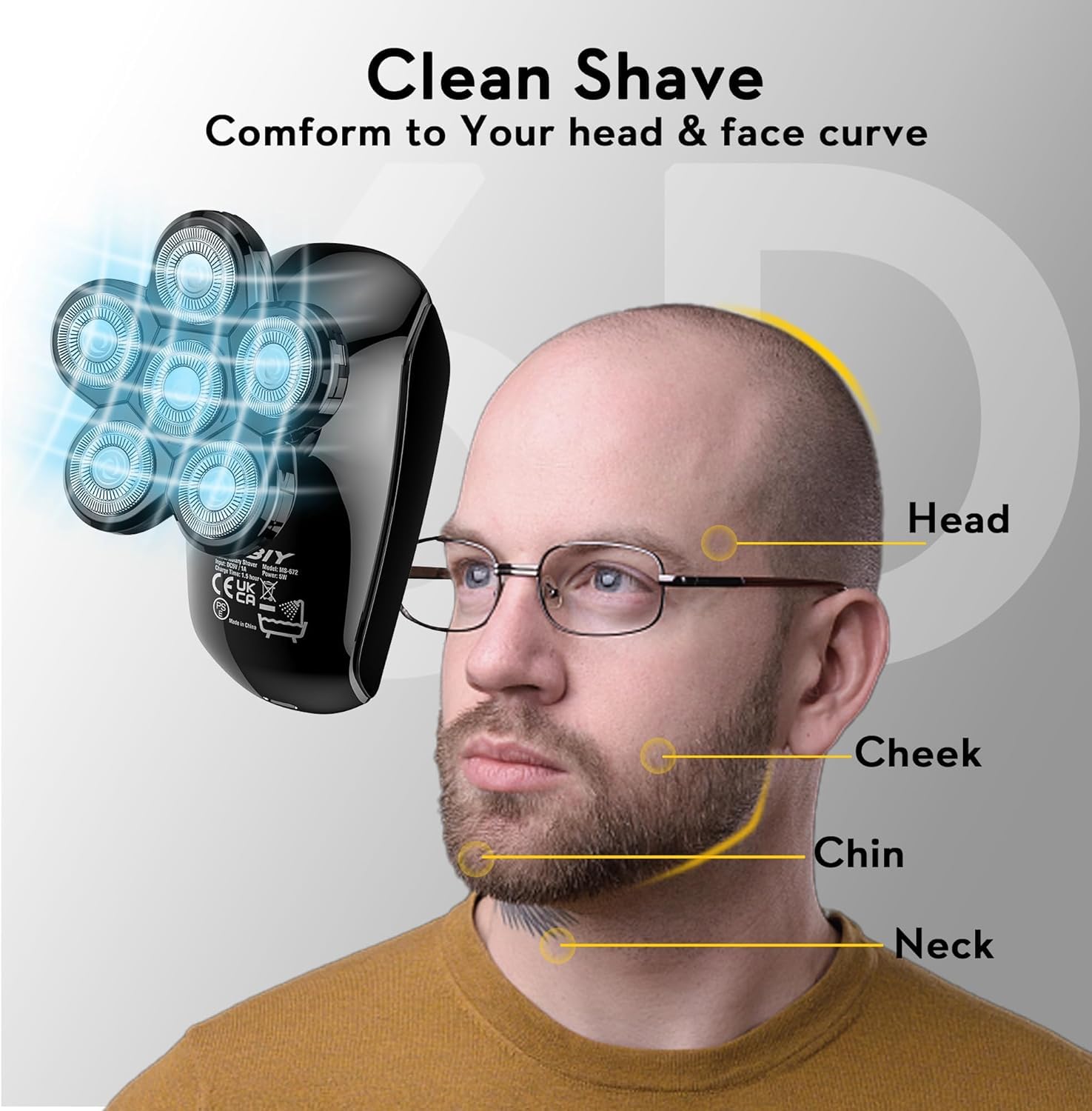 Kibiy MS-672 replacement blades set for faster shaving