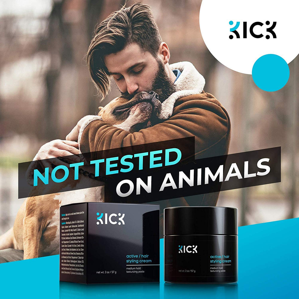 Kick Active hair cream grey-toning effect visually reducing greys for a fuller look
