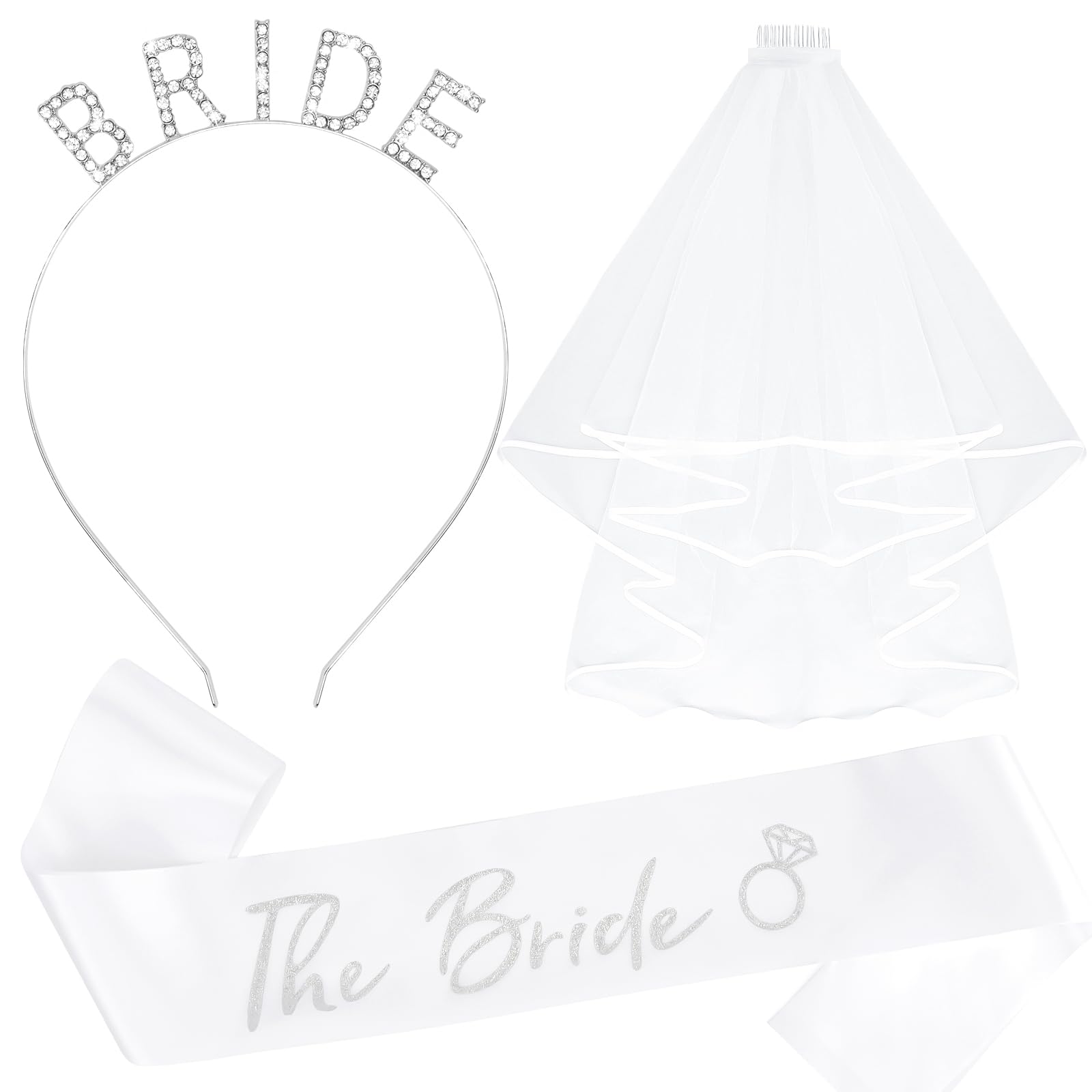 KICOSY Bride headband rhinestones sparkle for a radiant bridal look