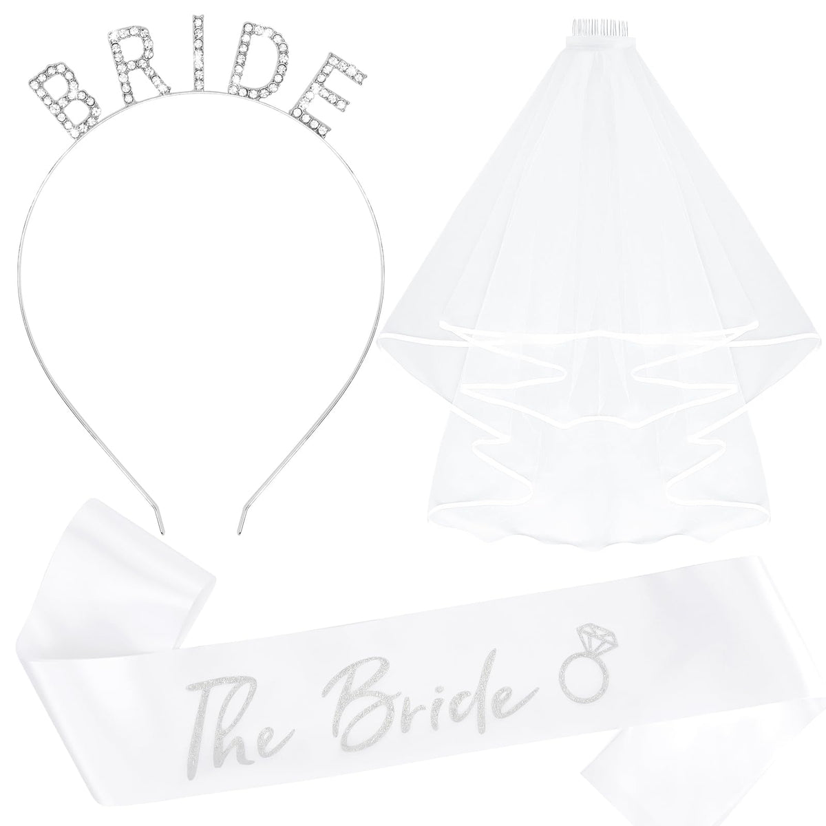 KICOSY Bride headband rhinestones sparkle for a radiant bridal look