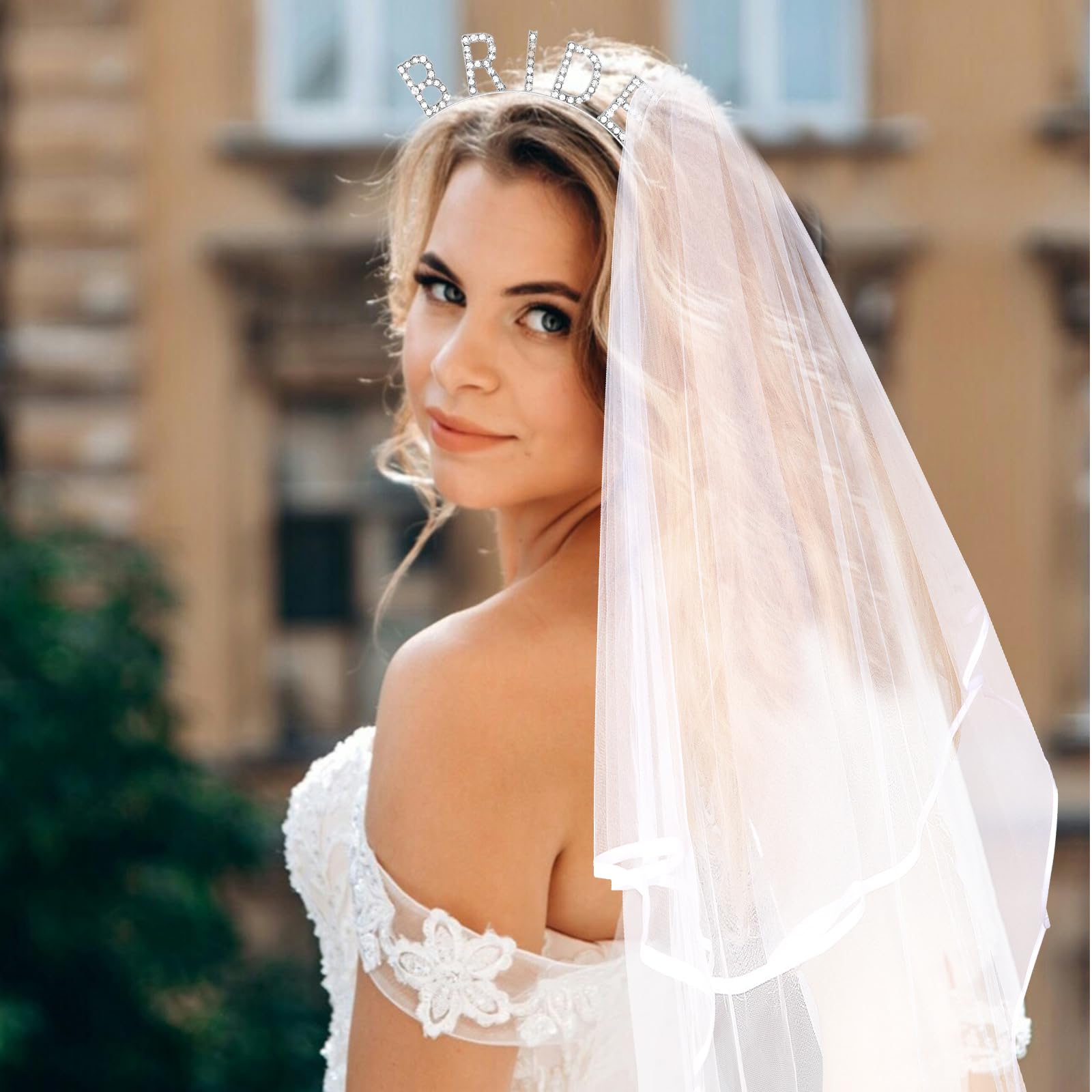 KICOSY wedding veil tulle sways for dreamy photos
