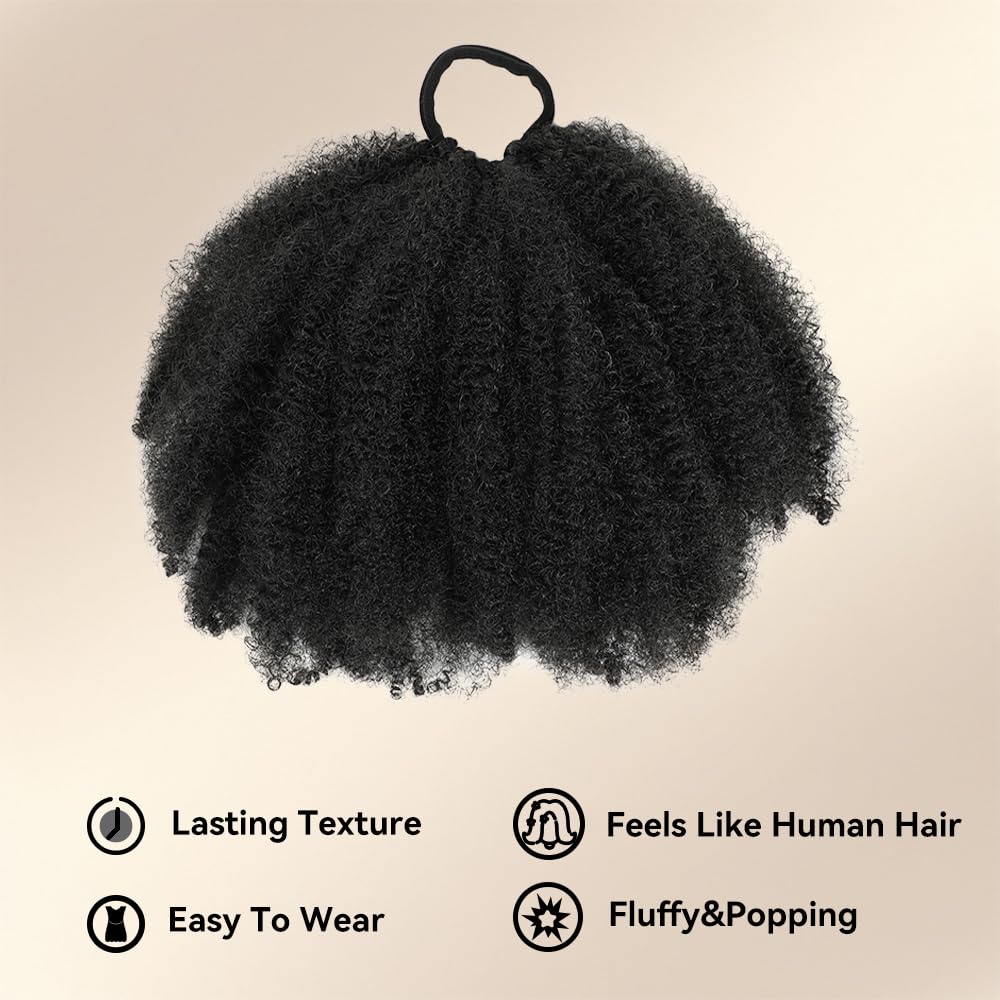 Kid's Summer Afro Puff hair color blend helps seamless look with natural hair