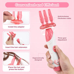 Kidzkube rope braider with accessories offers versatile hair styling options for pretend salon.