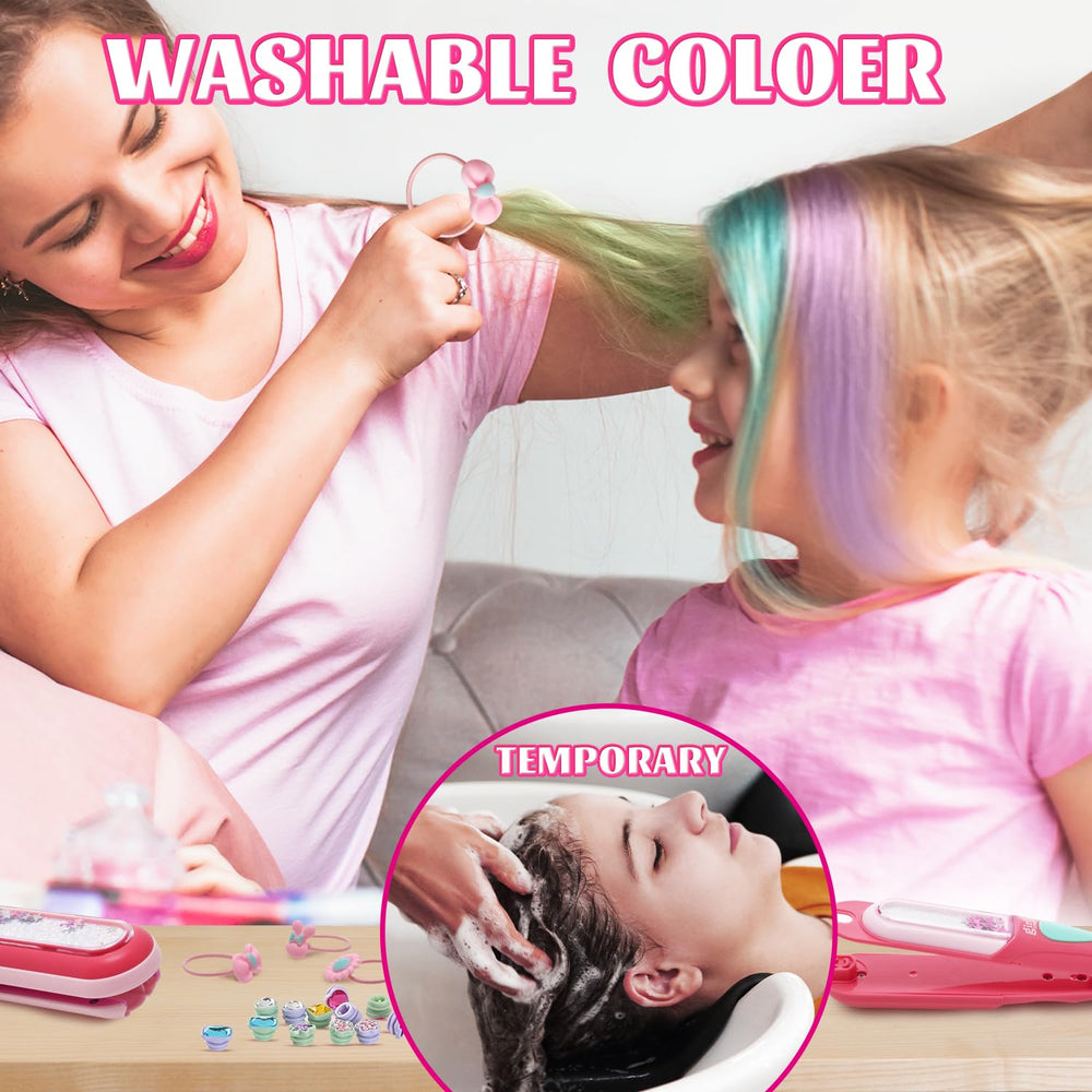 Kidzkube six-color hair chalk set providing vibrant hues for rainbow styles