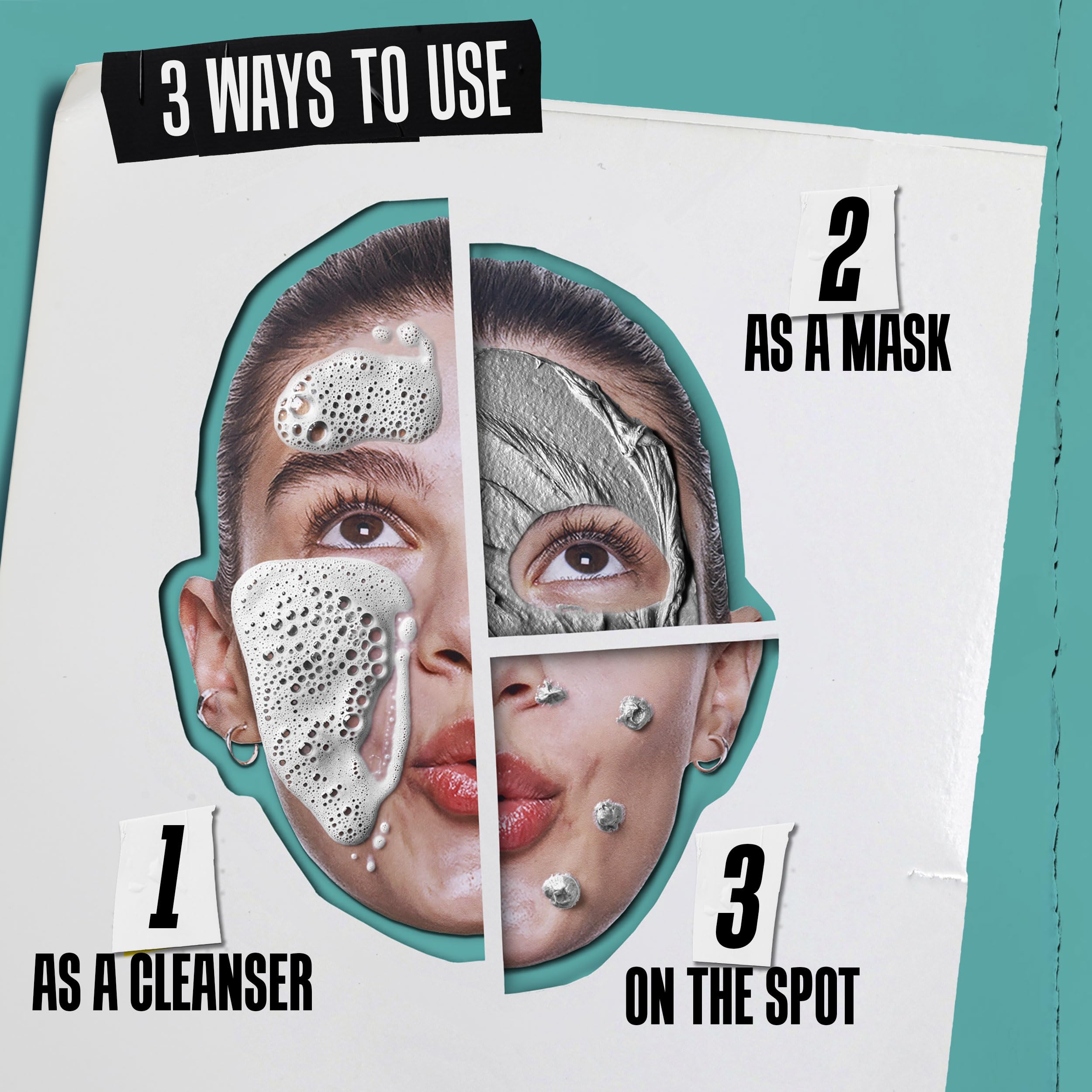 Rinsing off Kiehl's Acne-Treating Cleansing Paste to remove impurities and oil.
