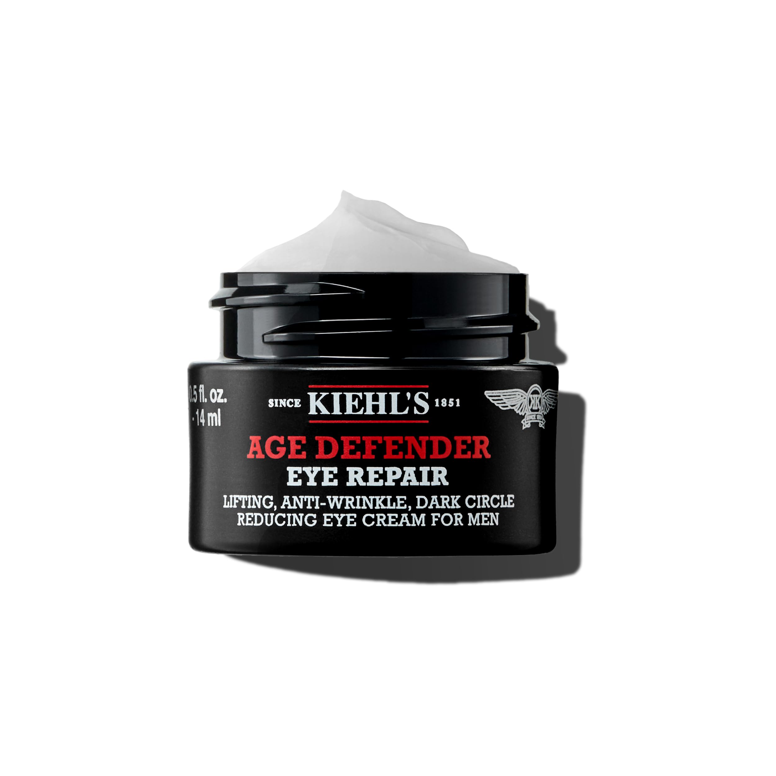 Kiehl's Age Defender Eye Repair bottle front for targeted eye care for men