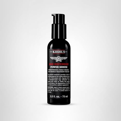 Kiehl's Age Defender Serum packaging box and bottle ready for daily routine