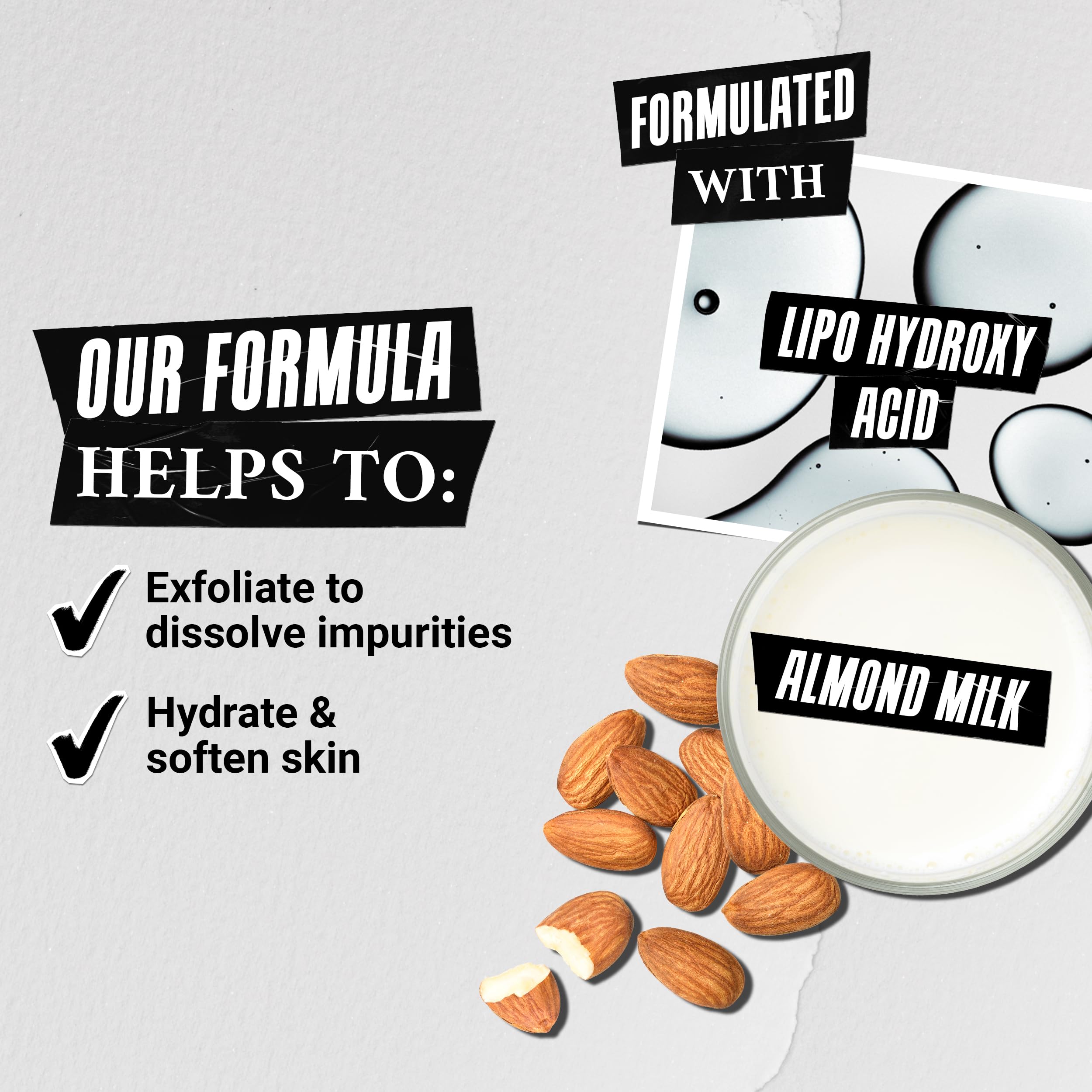 Kiehl's almond milk emollients in toner boost hydration and softness.
