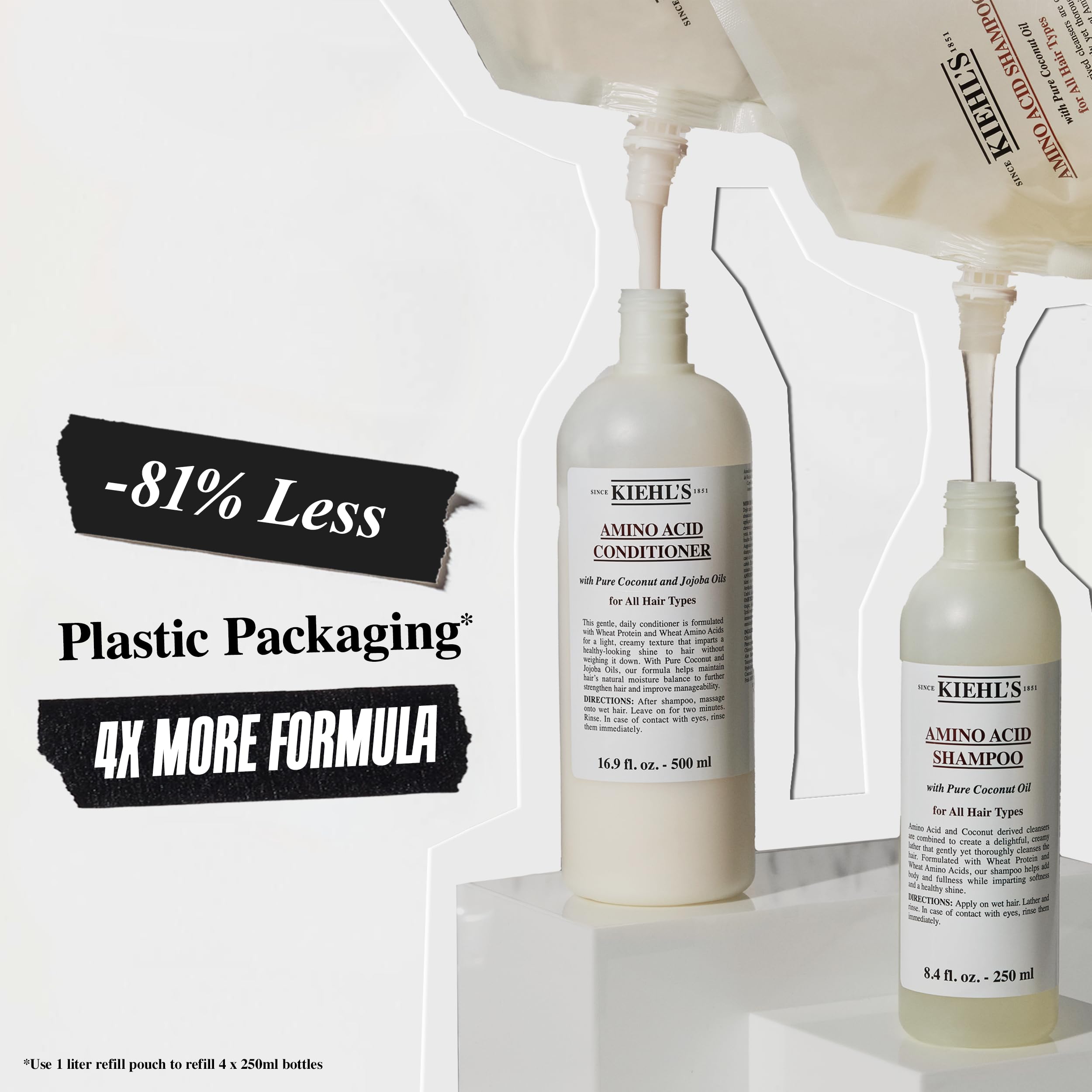 Close-up of the creamy texture of Kiehl's Amino Acid Shampoo