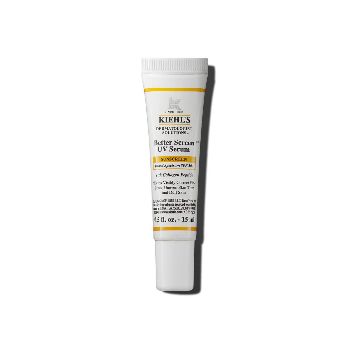 Kiehl's Better Screen UV Serum bottle-front—lightweight SPF 50+ protection for daily wear