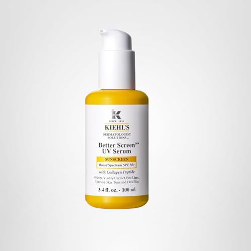 Kiehl's Better Screen UV Serum swatches across multiple skin tones
