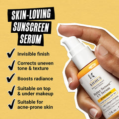 Kiehl's Better Screen UV Serum swatch on skin reveals invisible finish
