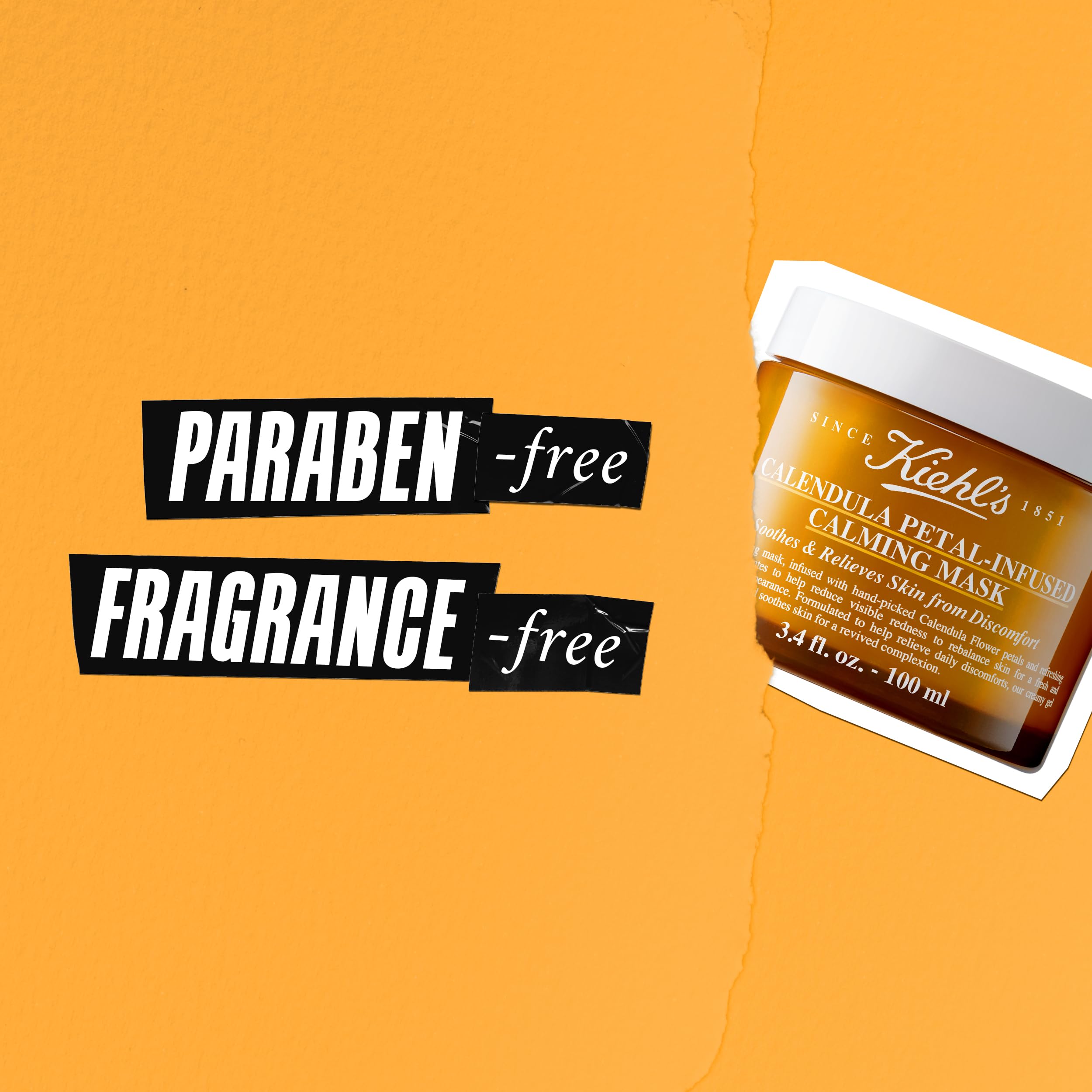 Kiehl's Calendula Petal-Infused Calming Mask spa-like cooling moment for all skin types.
