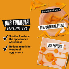 Kiehl's Calendula toner with calendula flowers highlighting botanical soothing extracts