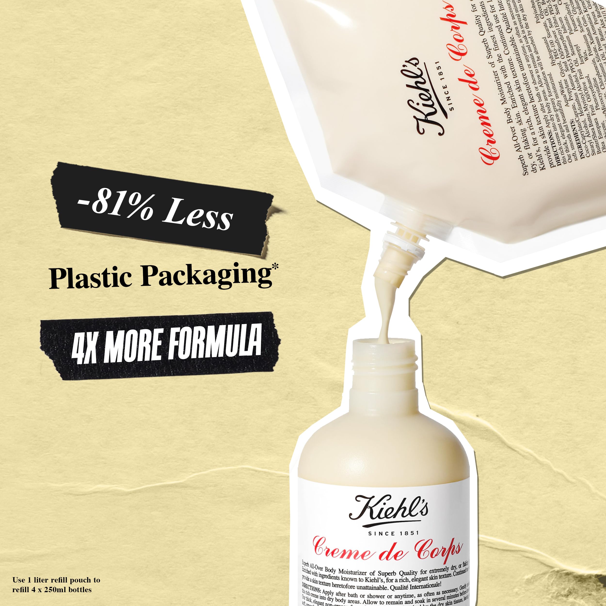 Kiehl's Creme de Corps luxury bathroom setting hints at an indulgent daily ritual.